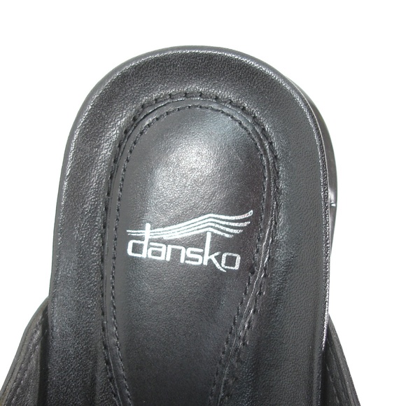 DANSKO LEATHER PLATFORMS WEDGES SLIDES SANDALS 39 - Picture 8 of 8